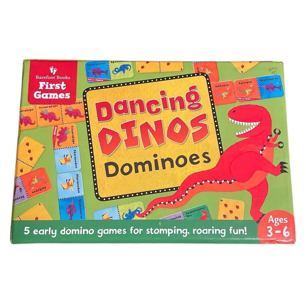 Barefoot Books First Games Dancing Dinos Dominoes. 28pcs
